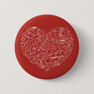 Hand plockade Medial doodle Logotyp Knapp