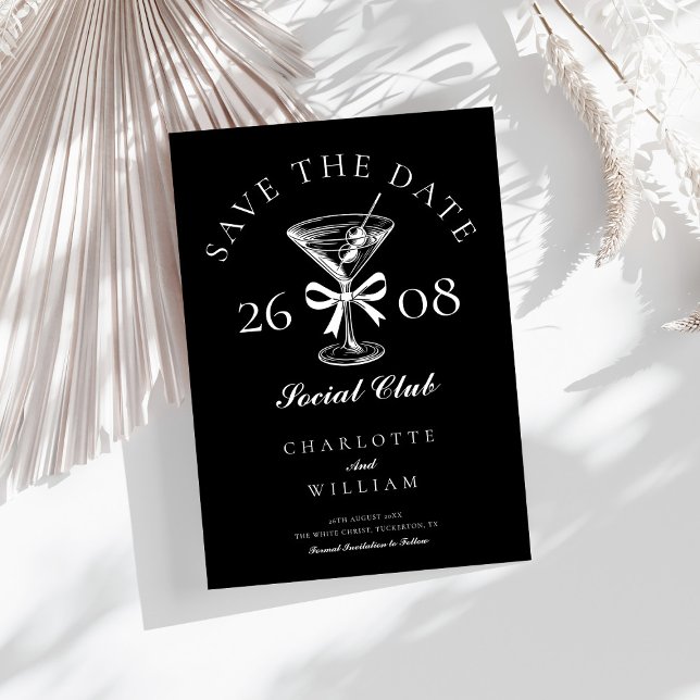 Hand plockade Modern Martini Spara Datumet (Skapare uppladdad)