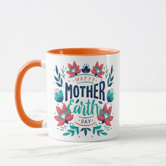 Hand plockade Mor-jorddagen, design-23184 Mugg (Vänster)