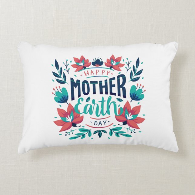 Hand plockade Mor-jorddagen, design-23184 Prydnadskudde (Framsidan)