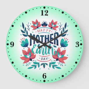 Hand plockade Mor-jorddagen, design-23184 Stor Klocka