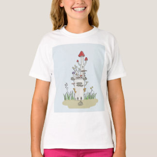 Hand plockade Mushroom-slott T Shirt