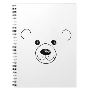 Hand plockade - mycket Cute bär den bästa björnkon Anteckningsbok