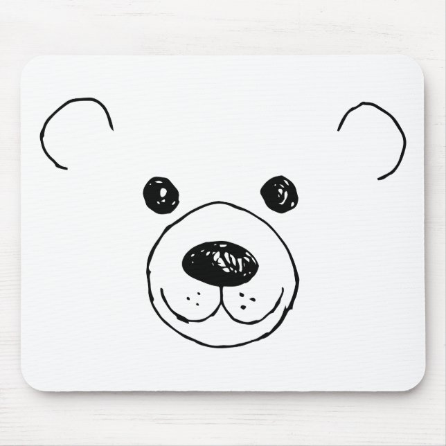 Hand plockade - mycket Cute bär den bästa björnkon Musmatta (Framsidan)