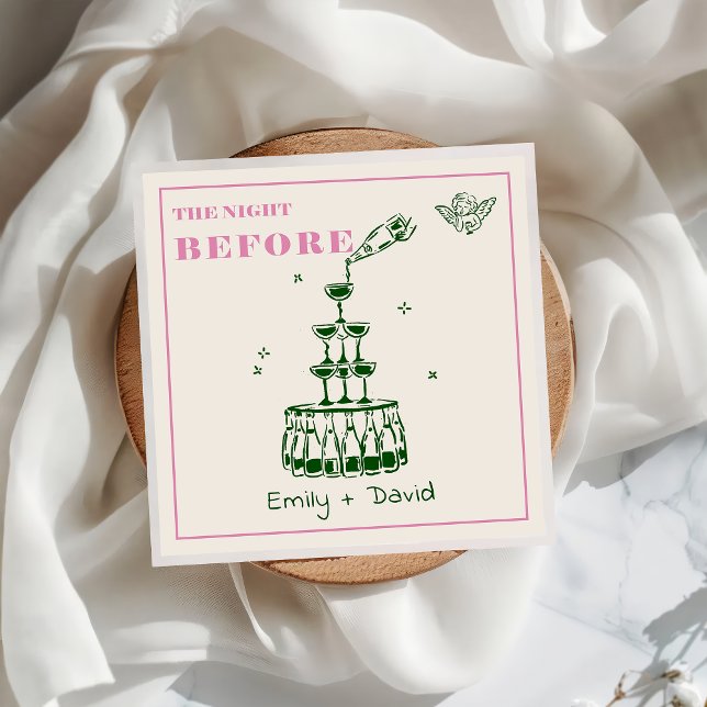 Hand plockade natten före Bröllop Napkins Pappersservett (Skapare uppladdad)