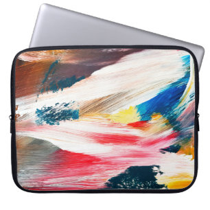 Hand plockade oljemålning. Abstrakt konsbakgrund. Laptop Fodral