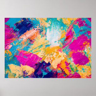 Hand plockade oljemålning. Abstrakt konsbakgrund. Poster
