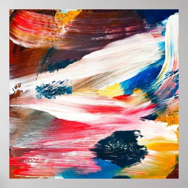 Hand plockade oljemålning. Abstrakt konsbakgrund. Poster (Framsidan)