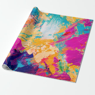 Hand plockade oljemålning. Abstrakt konsbakgrund.  Presentpapper