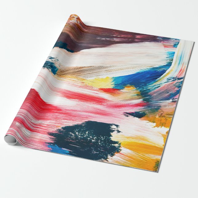 Hand plockade oljemålning. Abstrakt konsbakgrund.  Presentpapper (Utrullad)