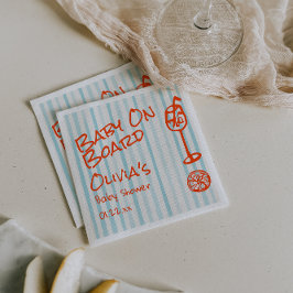 Hand plockade Orange Blue Baby på babyskor ombord  Pappersservett