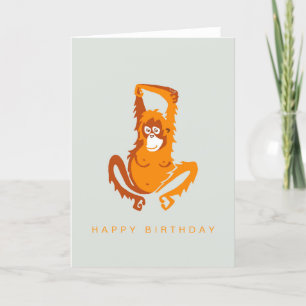 Hand plockade-ORANGUTAN-Wildlife-Nature-Primat Kort