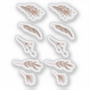 Hand plockade Pampas Wheat Planner Klistermärken