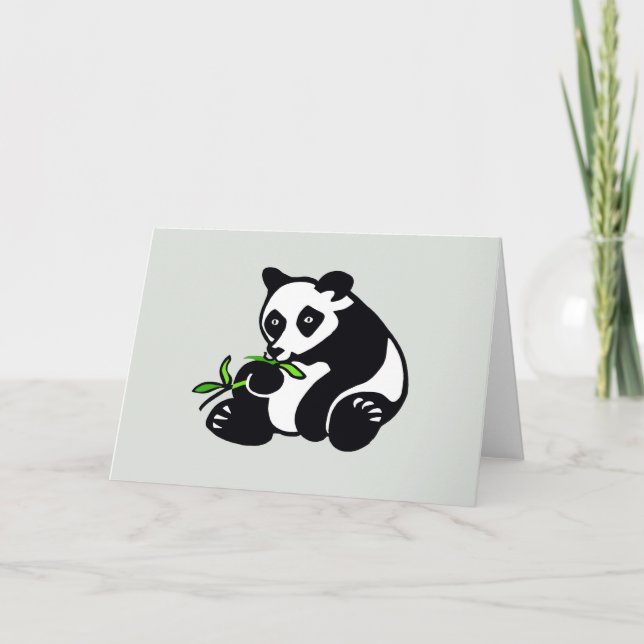 Hand plockade - PANDA Bear-Wildlife - Nature - Grö Kort (Framsida)