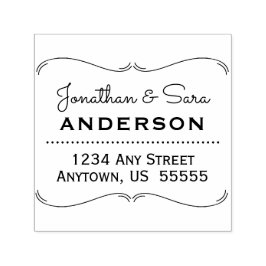 Hand plockade-parentes Ram Returadress Självfärgande Stämpel