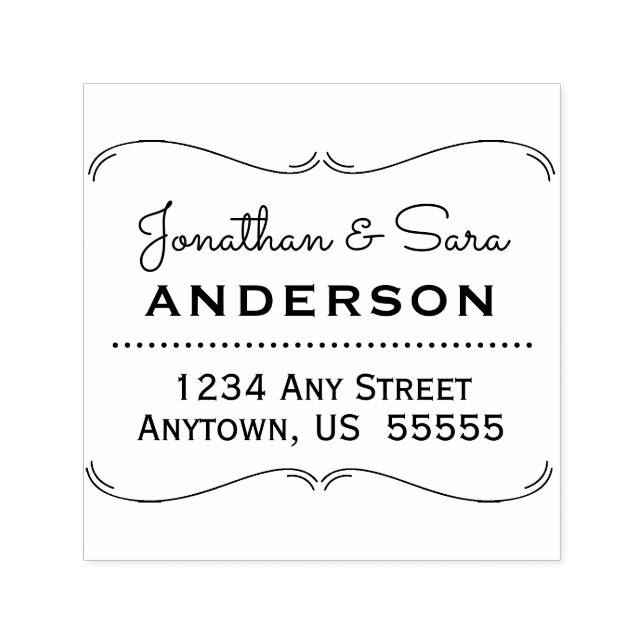 Hand plockade-parentes Ram Returadress Självfärgande Stämpel (Design)