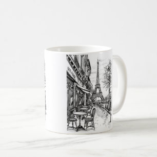 Hand plockade Paris Scenes Kaffemugg