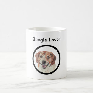 Hand plockade Pastel Beagle Hund älskare Mugg