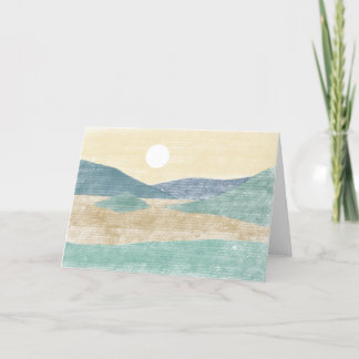 Hand plockade Pastel liggande gratulationskort Tack Kort