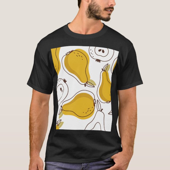 Hand plockade Pears Decorative Tapet T Shirt (Framsida)