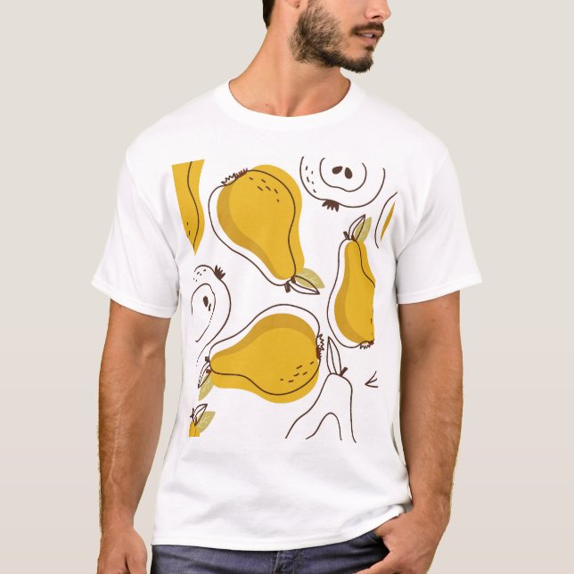 Hand plockade Pears Decorative Tapet T Shirt (Framsida)