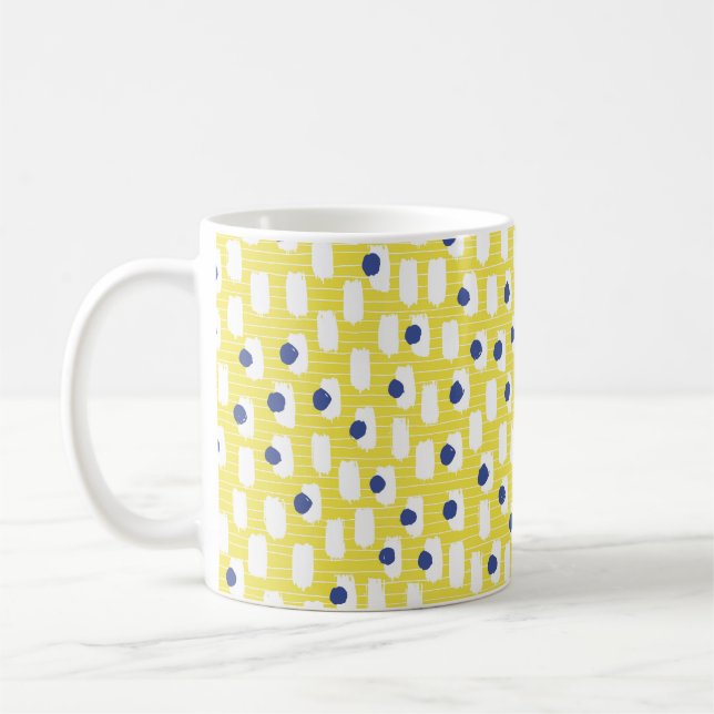Hand plockade-penseldrag sömlös mönster.  kaffemugg (Vänster)