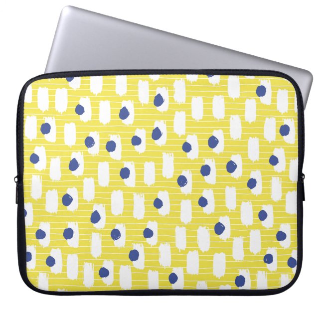 Hand plockade-penseldrag sömlös mönster.  laptop fodral (Framsidan)