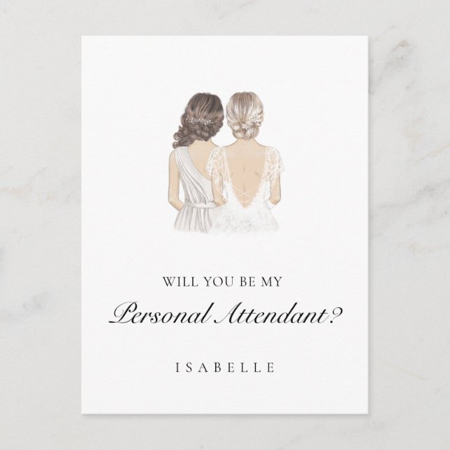 Hand plockade Personal Attendant Frieri vykort (Framsida)