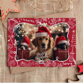 Hand plockade Photo God jul Card Julkort