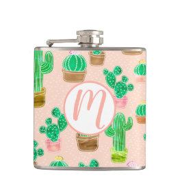 Hand plockade Poted Cactus Mönster Fickplunta