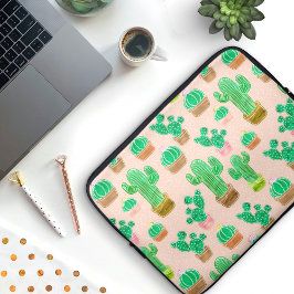 Hand plockade Poted Cactus Mönster Laptop Fodral