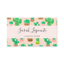 Hand plockade Poted Cactus Mönster