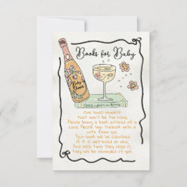 Hand plockade Presecco & Petals Bokar för babyskor Inbjudningar