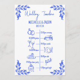 Hand plockade Quirky Bröllop Intern Schedule Program