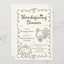 Hand plockade Quirky Pumpkin Turkey Thanksgiving