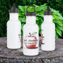 Hand plockade Red Apple Cute & Roligt Best Teacher