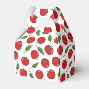 Hand plockade Red Tomato Mönster Presentaskar