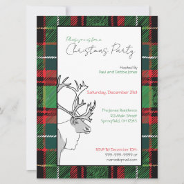 Hand plockade Reindeer Plade julen Party Anpassnin Inbjudningar
