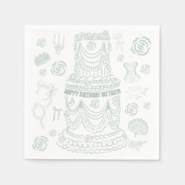 Hand plockade Rococo Soft Renaissance Coquette Par Pappersservett