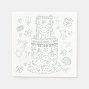 Hand plockade Rococo Soft Renaissance Coquette Par Pappersservett