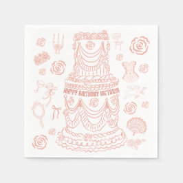 Hand plockade Rococo Soft Renaissance Coquette Par Pappersservett