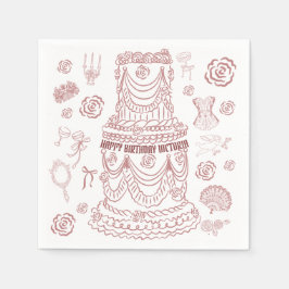 Hand plockade Rococo Soft Renaissance Coquette Par Pappersservett