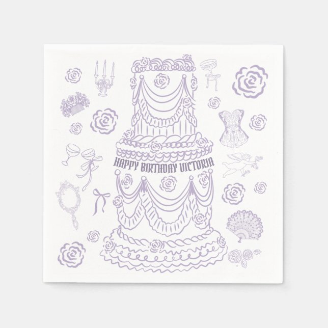 Hand plockade Rococo Soft Renaissance Coquette Par Pappersservett (Framsidan)