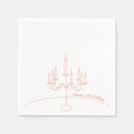 Hand plockade Rococo Soft Renaissance Födelsedagsf Pappersservett