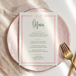 Hand plockade Roligt Färgfull Rosa och Grönt, plat Meny<br><div class="desc">Hand plockade Roligt Färgfull Rosa och Grönt,  platt meny | Handskriven Fransk Bröllop Bord-kort Flat Menu Elegant Calligraphy Eat and Drink Bröllop Menus | Enkel calligrafi Rustic Bröllop Menus Bröllop Menus,  Rustic Bröllop Menu,  Blommigt Wedidng Menu,  Bröllop Bord Menu</div>