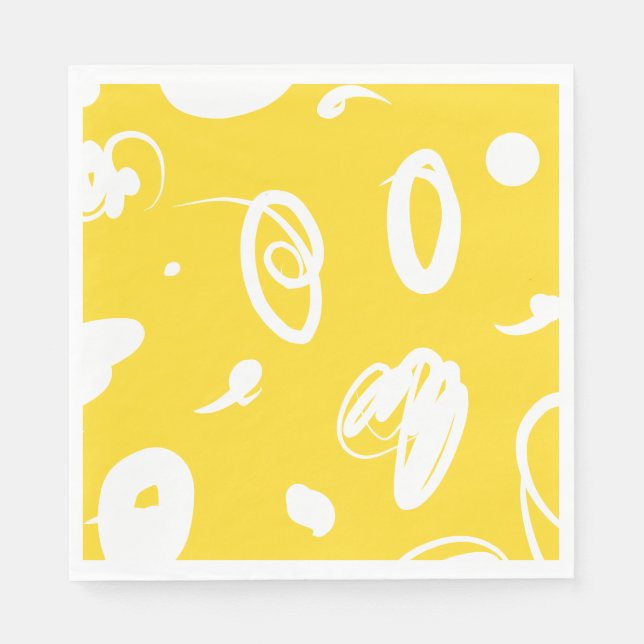 Hand plockade roligt kurvformad linjer-design papp pappersservett (Framsidan)