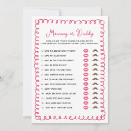 Hand plockade Rosa Baby Shower Baby Mamma eller pa Inbjudningar