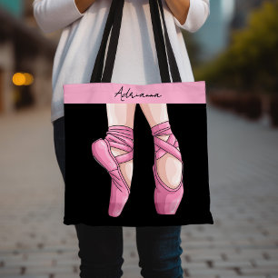 Hand plockade Rosa Ballet Shoes Tygkasse