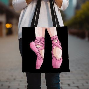 Hand plockade Rosa Ballet Shoes Tygkasse