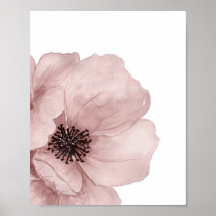 Hand plockade Rosa Poppy Poster